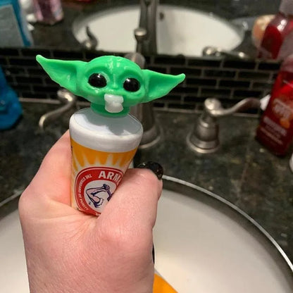 Star Wars Baby Yoda Anime Figure Toys Squeeze Toothpaste Catoon Funny Toy Yoda Kawaii Model Bathroom Supplies Kids Gift