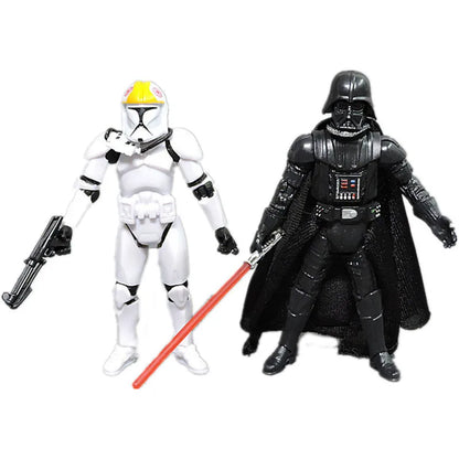 Cartoon Star Wars Jedi Stormtrooper Darth Vader Obi-Wan Kenobi Yoda Movable Mini Model Collectible Hobby Toys Gift Tide Play