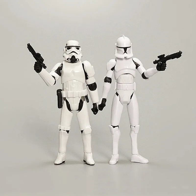 Cartoon Star Wars Jedi Stormtrooper Darth Vader Obi-Wan Kenobi Yoda Movable Mini Model Collectible Hobby Toys Gift Tide Play