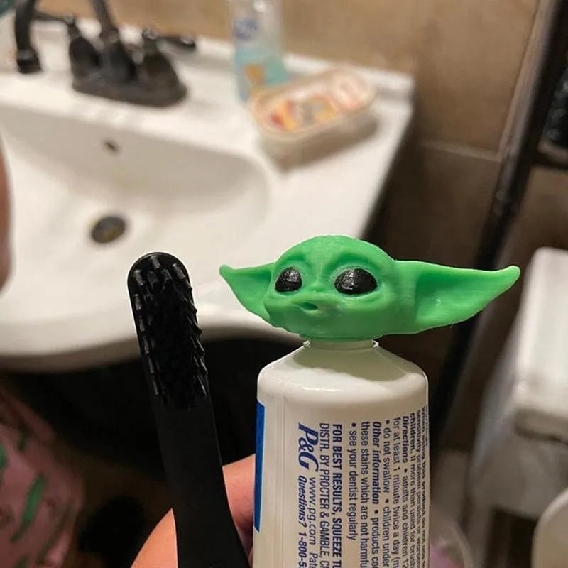 Star Wars Baby Yoda Anime Figure Toys Squeeze Toothpaste Catoon Funny Toy Yoda Kawaii Model Bathroom Supplies Kids Gift