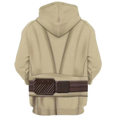 Disney Star Wars Cosplay Costume Obi-Wan Kenobi Hoodies 3D Print Jacket Man Women Coat Adult Tops Halloween Party Prop