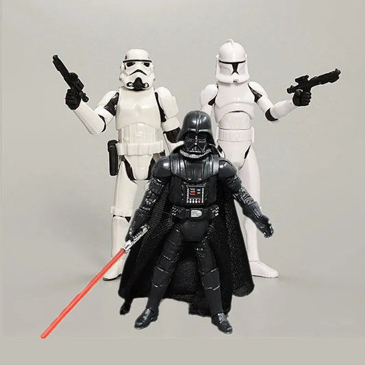 Cartoon Star Wars Jedi Stormtrooper Darth Vader Obi-Wan Kenobi Yoda Movable Mini Model Collectible Hobby Toys Gift Tide Play